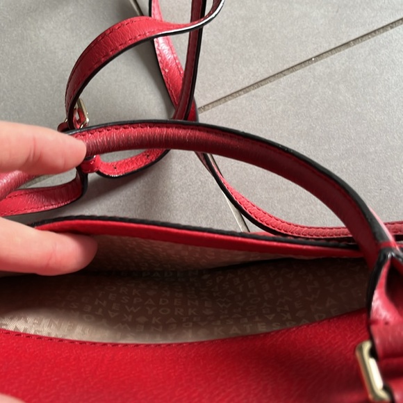 KATE SPADE red satchel purse tote - Picture 14 of 14